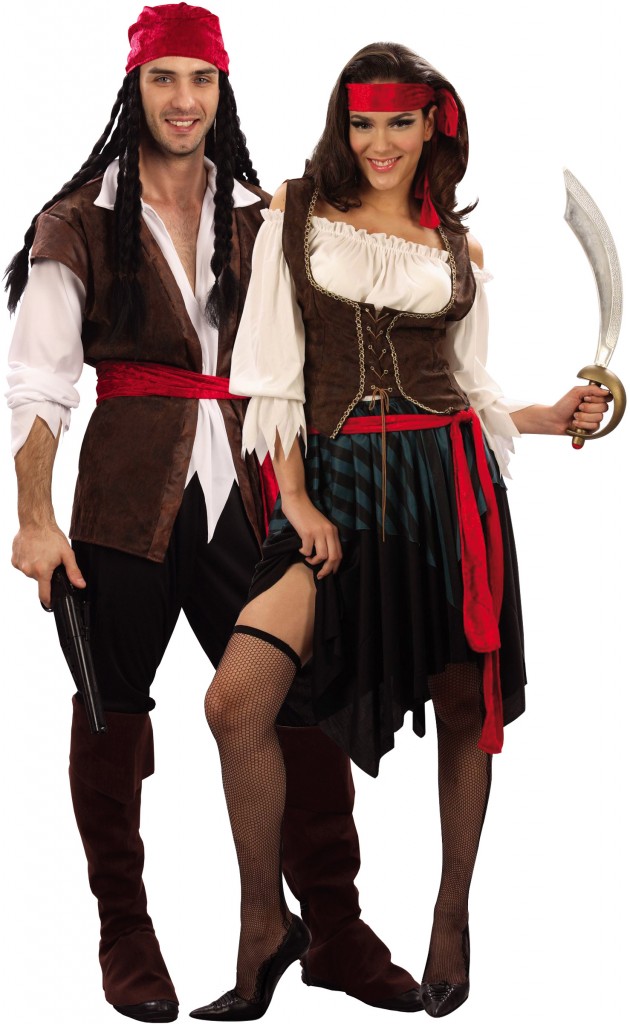 Déguisement couple pirate Costume de pirate pour deux assorti, couple